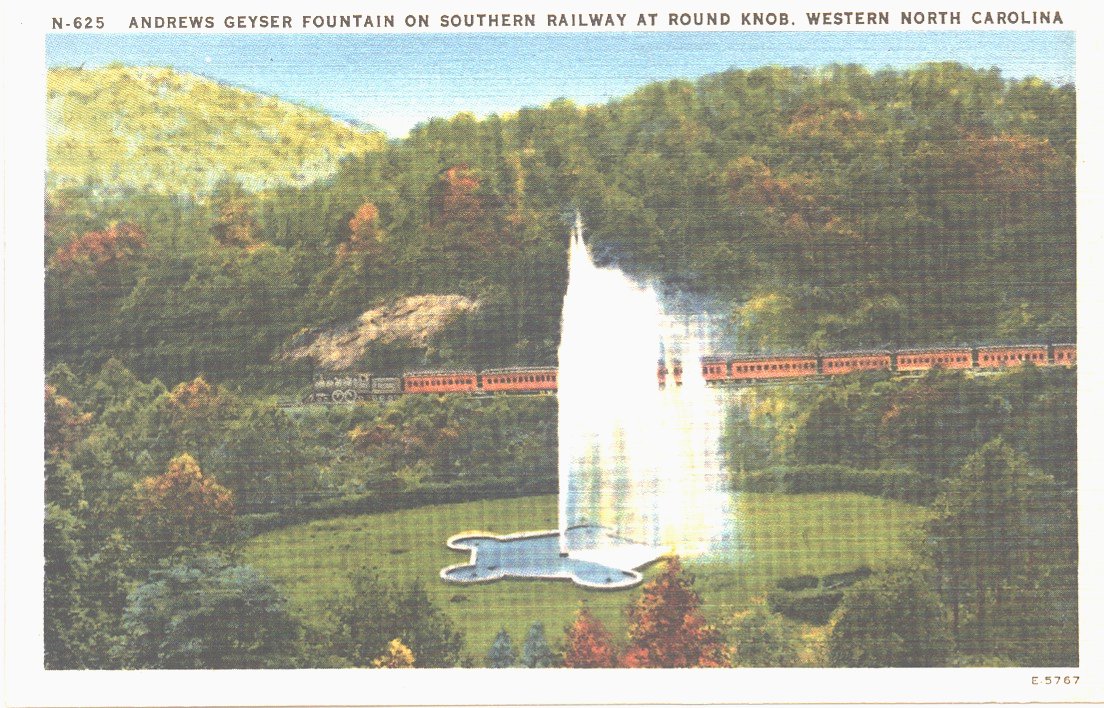 [Andrews Geyser Postcard]